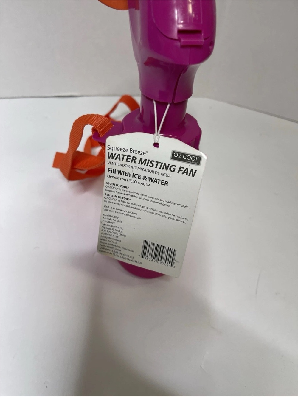 NWT O2COOL Squeeze Breeze Water Misting Fan